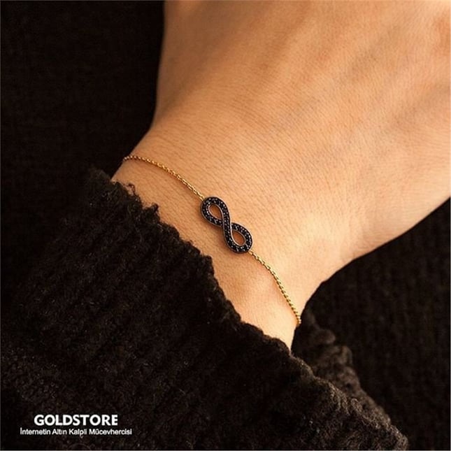 Infinity Solid Gold Bracelet