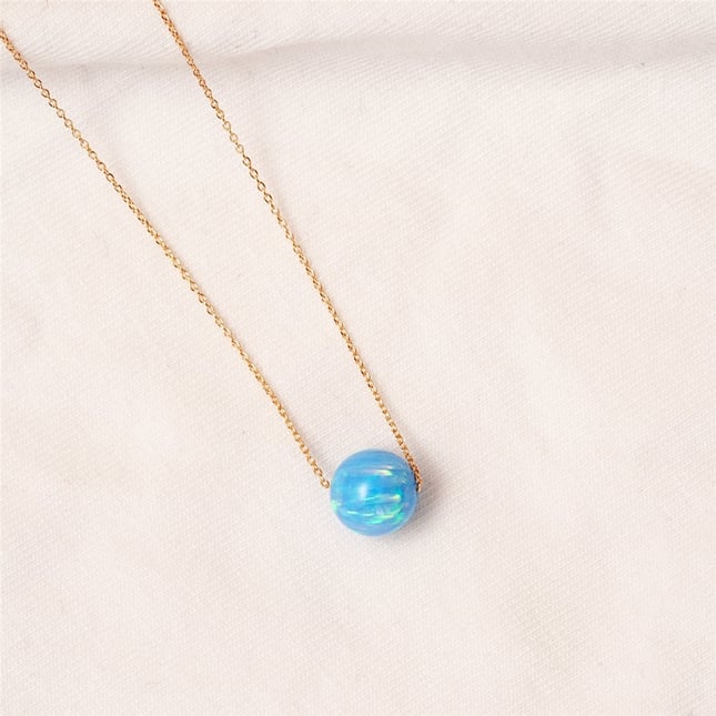 Opal Solid Gold Necklace