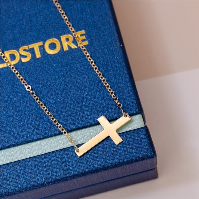 Cross Solid Gold Necklace