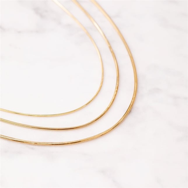 Snake Chain Solid Gold Necklace
