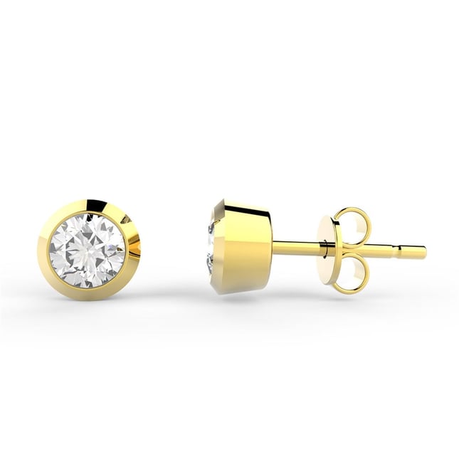 Goldstore-3.75 mm Zirkon Tektaş Küpe