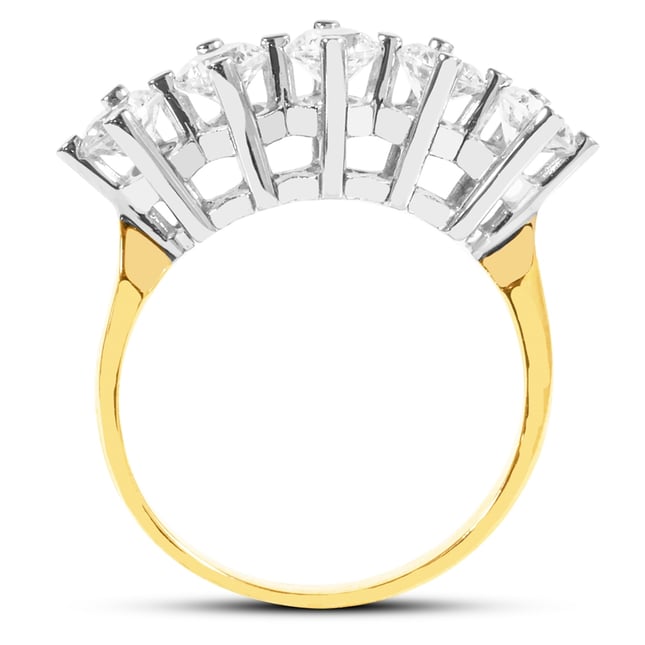5 Stone Solid Gold Ring
