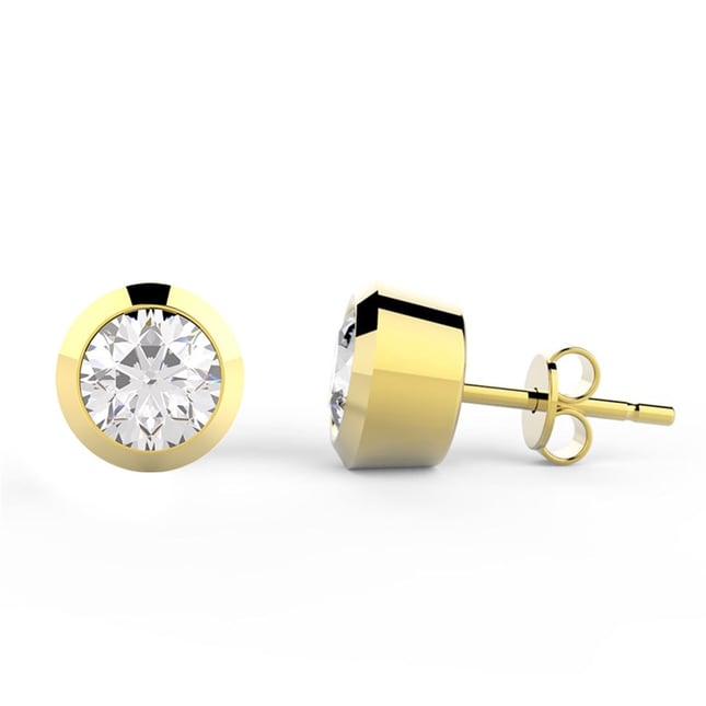 Goldstore-6.50 mm Zirkon Tektaş Küpe