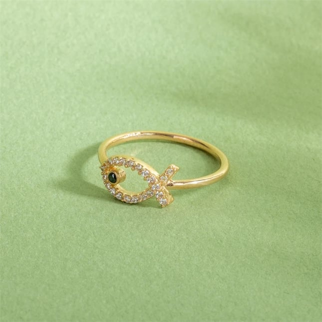 Fish Solid Gold Ring