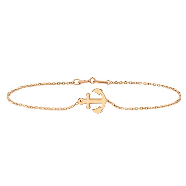 Anchor Solid Gold Bracelet