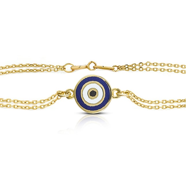 Evil Eye Solid Gold Bracelet