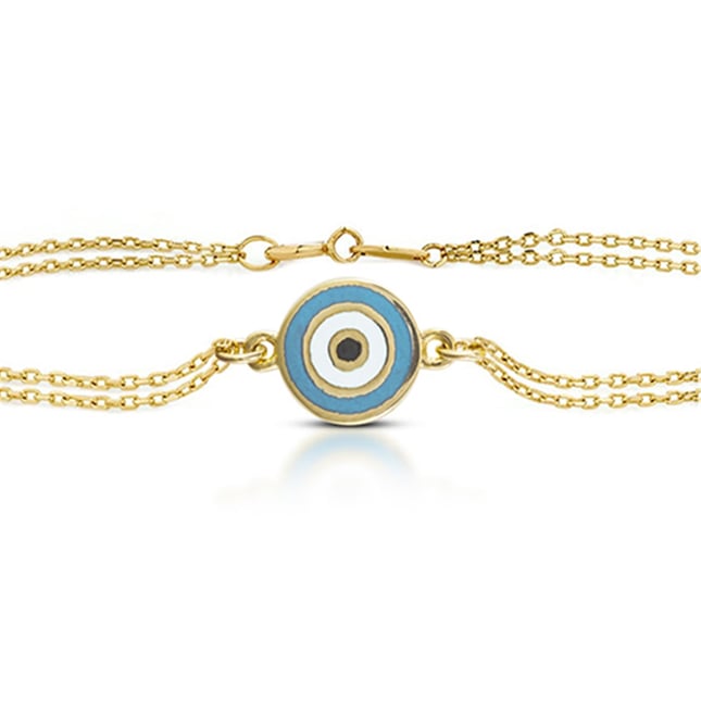 Evil Eye Solid Gold Bracelet