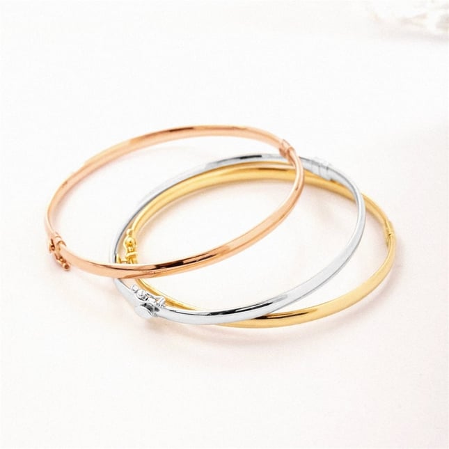 Lock Initial Solid Gold Bracelet