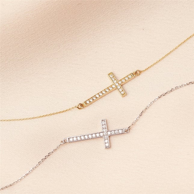 Cross Solid Gold Necklace