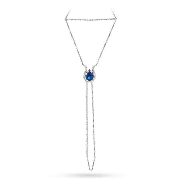 CZ Tulip Solid Gold Hand Chain