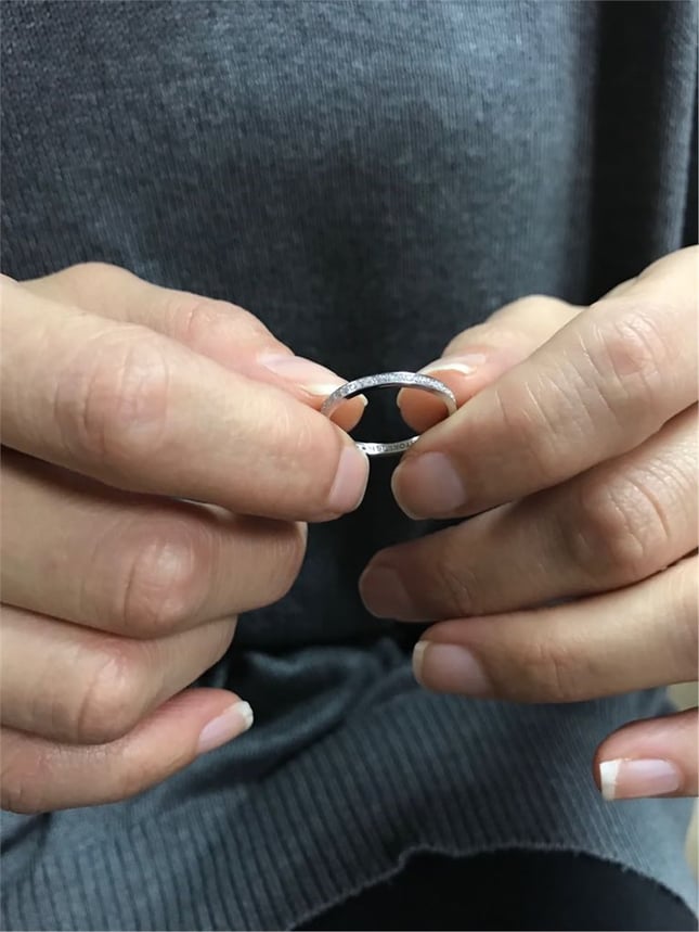 Pear CZ Full Eternity Solid Gold Ring