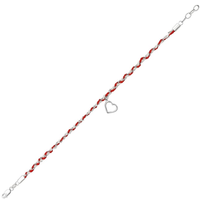 Woven Heart Solid Gold Bracelet