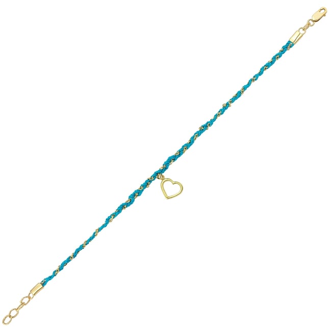 Woven Heart Solid Gold Bracelet
