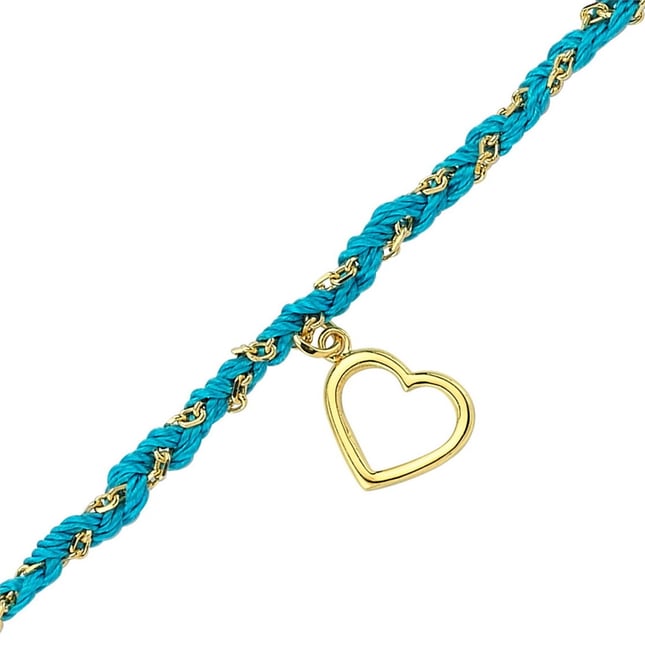 Woven Heart Solid Gold Bracelet