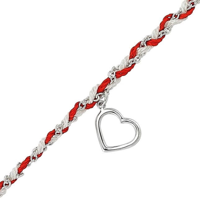 Woven Heart Solid Gold Bracelet