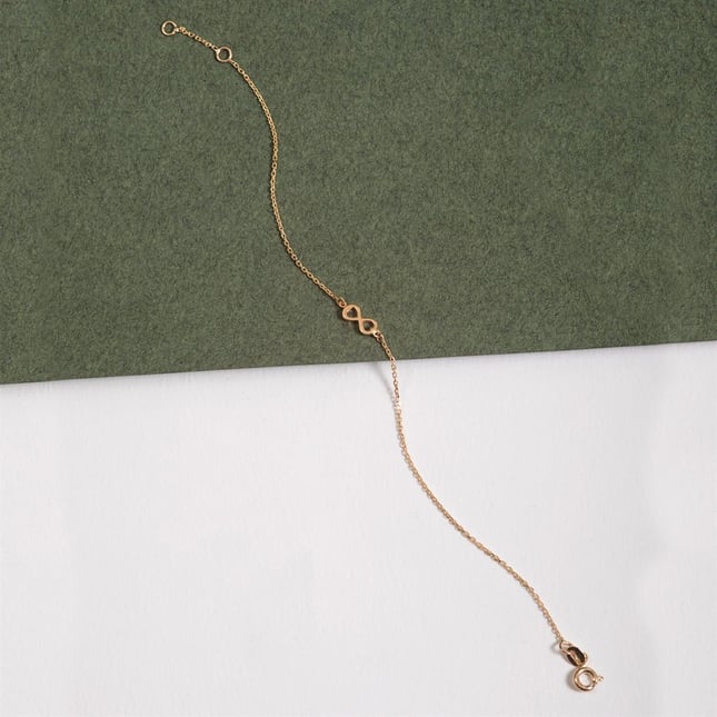 Infinity Solid Gold Bracelet