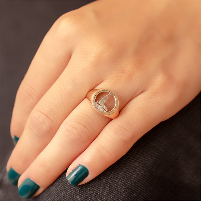 Maidens Tower Solid Gold Ring