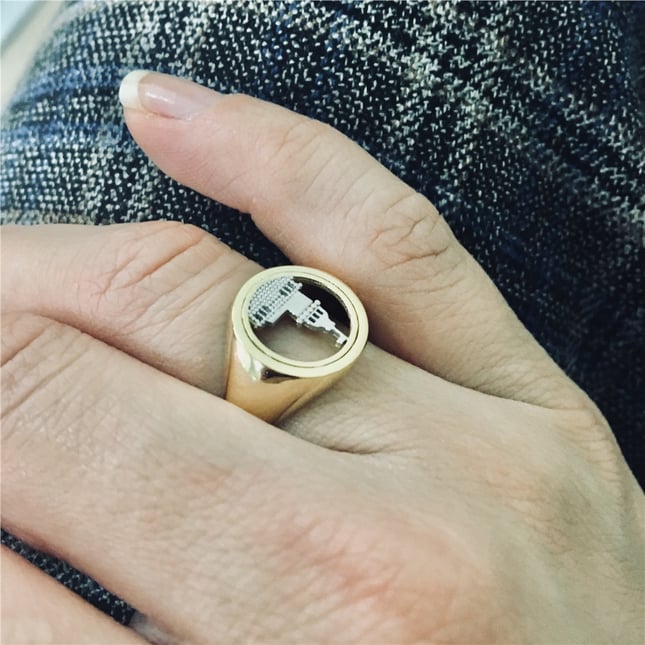 Maidens Tower Solid Gold Ring