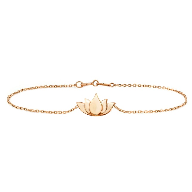 Lotus Solid Gold Bracelet