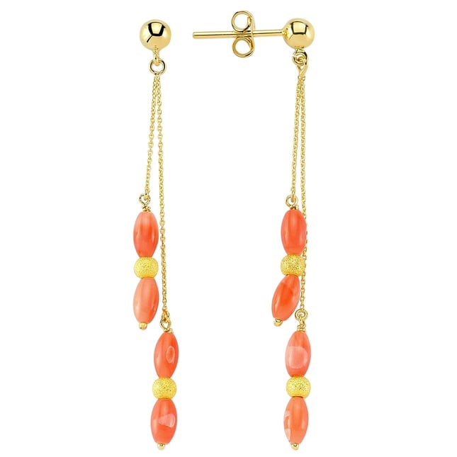 Goldstore-Mercan Sallantılı Küpe