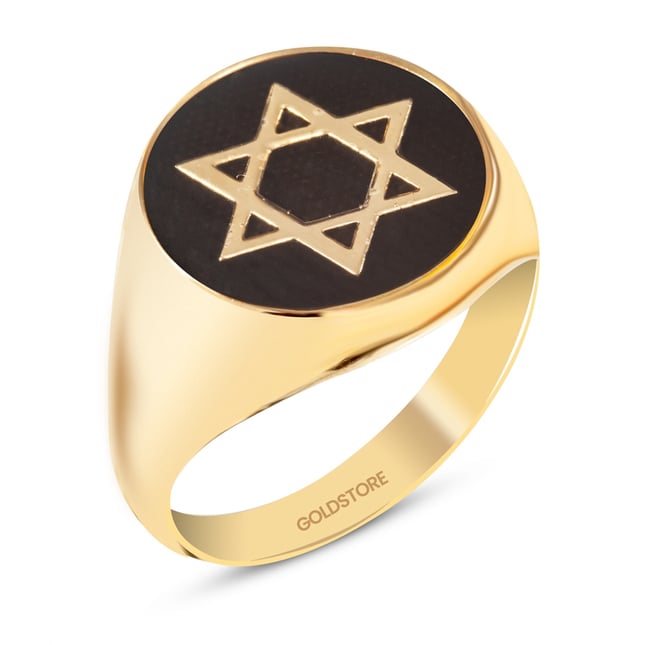 Star of David Solid Gold Ring