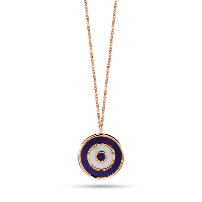 Evil Eye Solid Gold Necklace