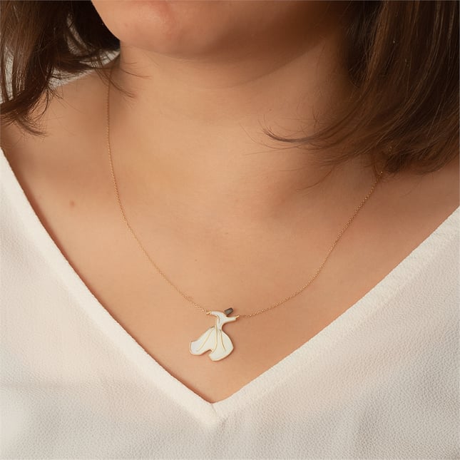 Sufi Whirling Dervish Solid Gold Necklace