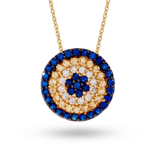 Evil Eye Solid Gold Necklace
