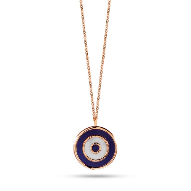 Evil Eye Solid Gold Necklace