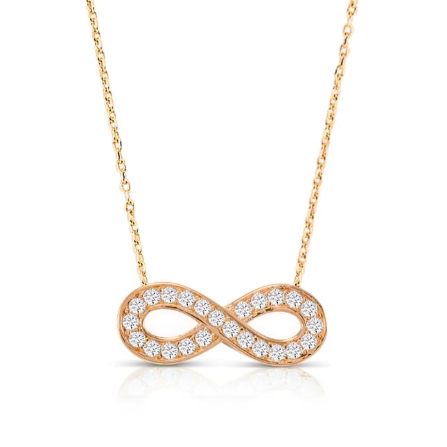 Infinity Solid Gold Necklace