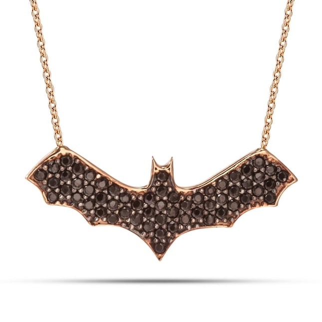 Bat Gothic Solid Gold Necklace