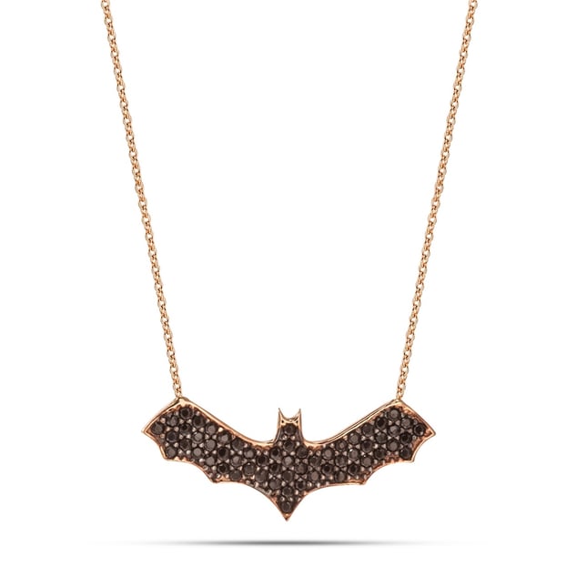 Bat Gothic Solid Gold Necklace