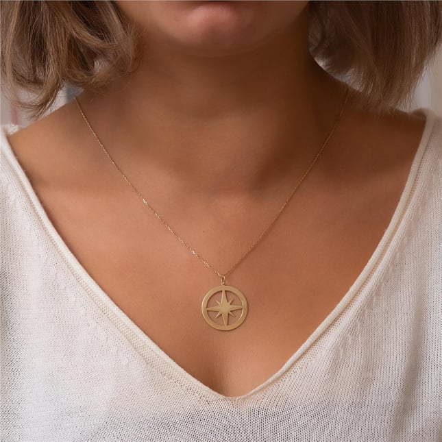 Star Solid Gold Necklace