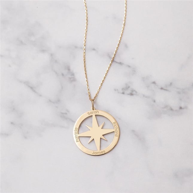 Star Solid Gold Necklace