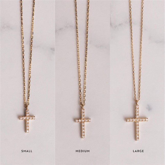 Cross Solid Gold Necklace