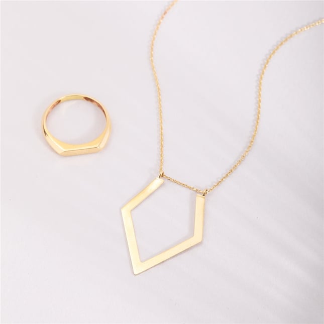 Ring Holder Solid Gold Necklace