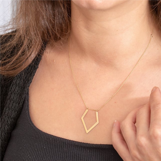 Ring Holder Solid Gold Necklace