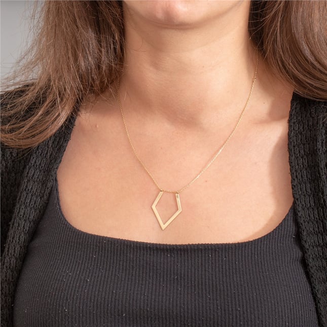 Ring Holder Solid Gold Necklace