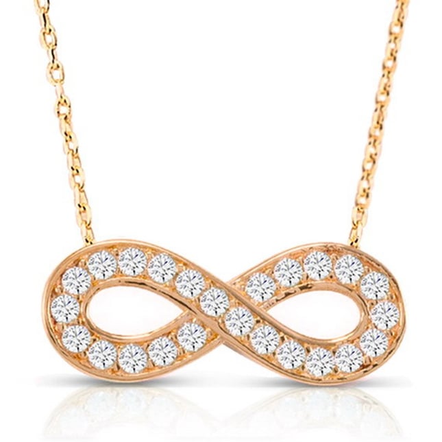 Infinity Solid Gold Necklace