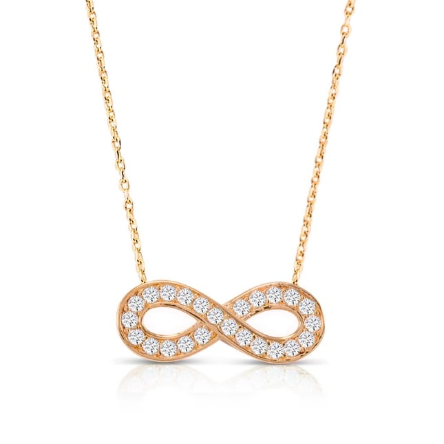 Infinity Solid Gold Necklace