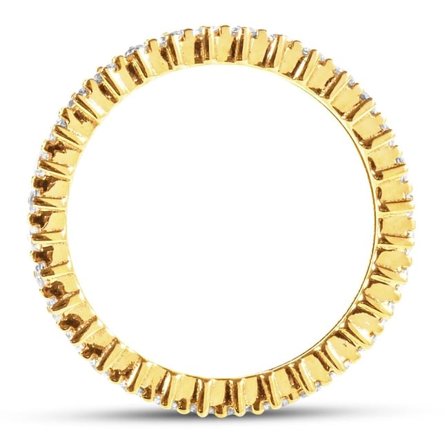 CZ Full Eternity Solid Gold Ring
