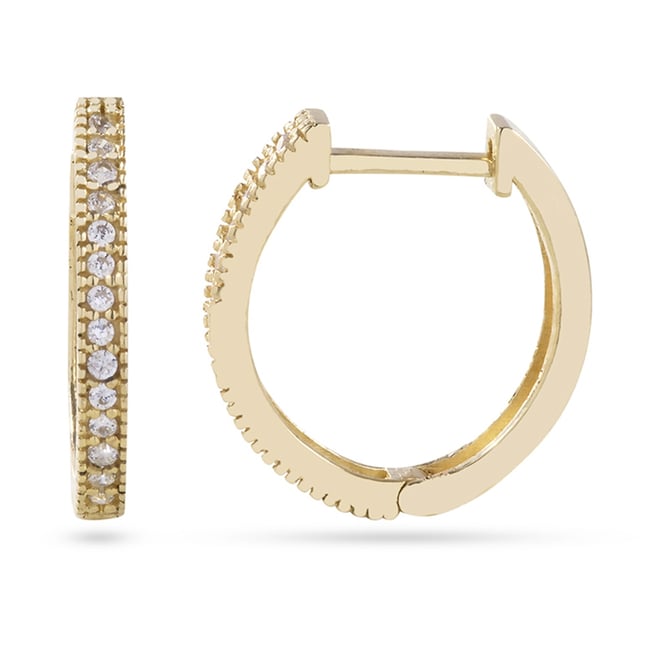 Goldstore-Taşlı Halka Küpe
