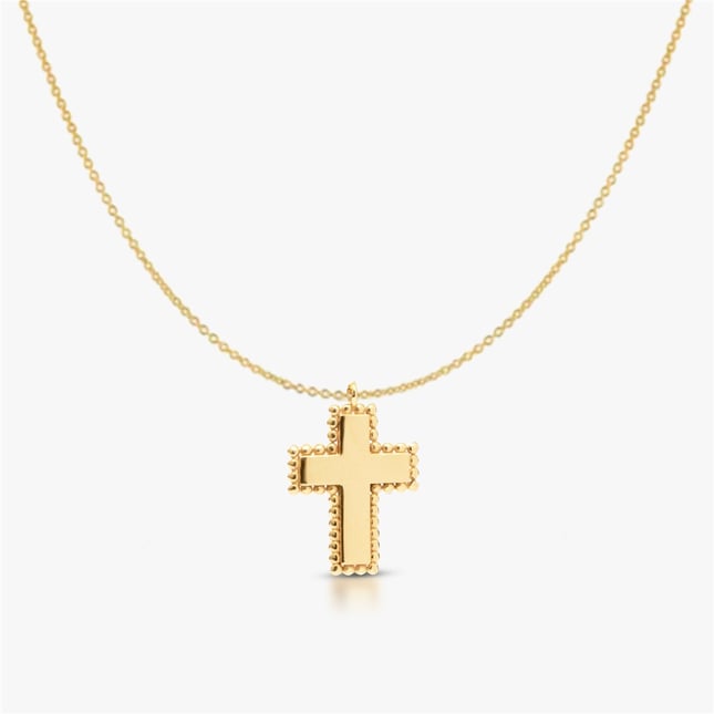 Cross Solid Gold Necklace