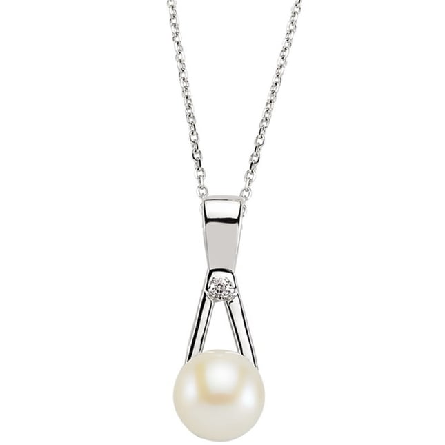 0.02 Ct Diamond Solitaire Solid Gold Necklace
