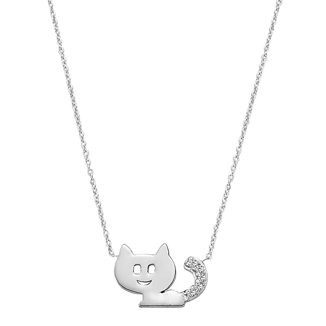 0.03 Karat Pırlanta Kedi Altın Kolye
