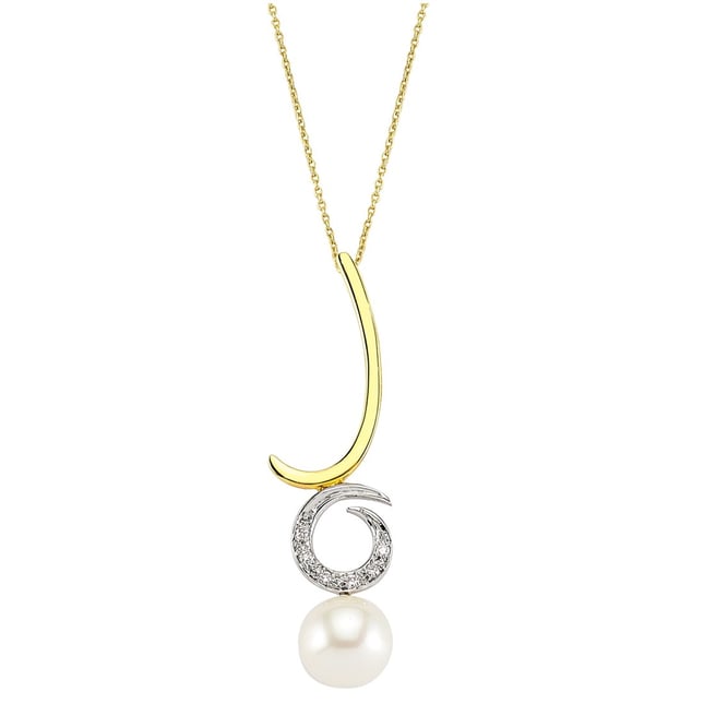 0.04 Ct Diamond Solid Gold Necklace