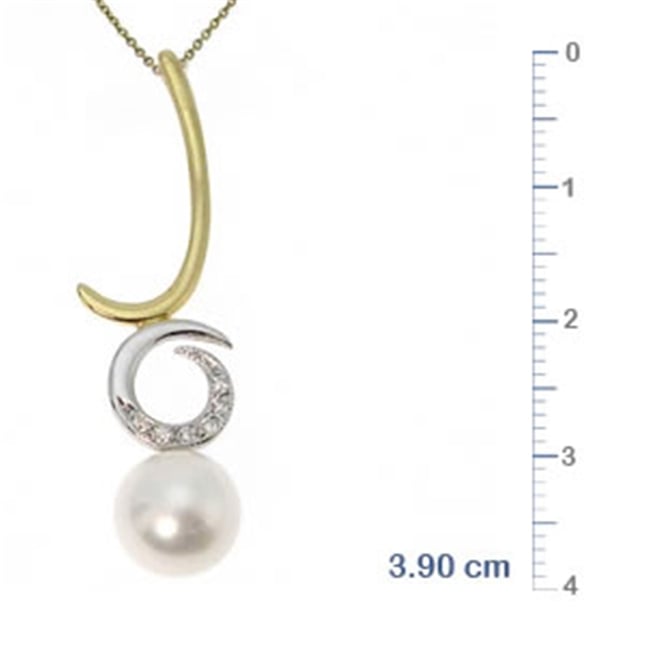 0.04 Ct Diamond Solid Gold Necklace