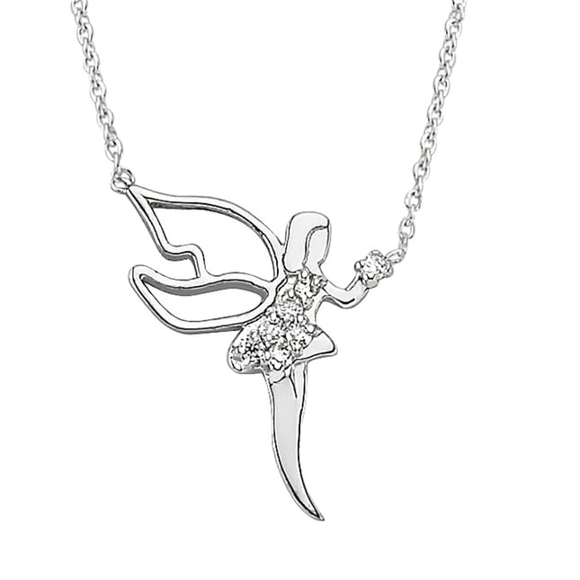 0.04 Ct Diamond Fairy Solid Gold Necklace