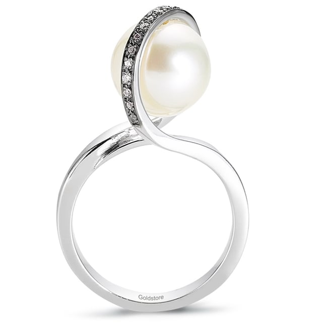 0.05 Ct Diamond Bypass Solid Gold Ring