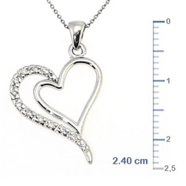 0.08 Karat Pırlanta Kalp Altın Kolye